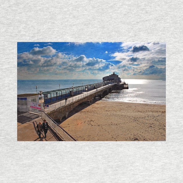 Bournemouth Pier And Beach Dorset England by AndyEvansPhotos